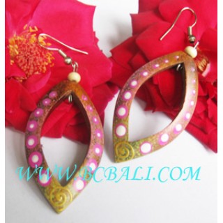 Fashion Wood Painting Earrings